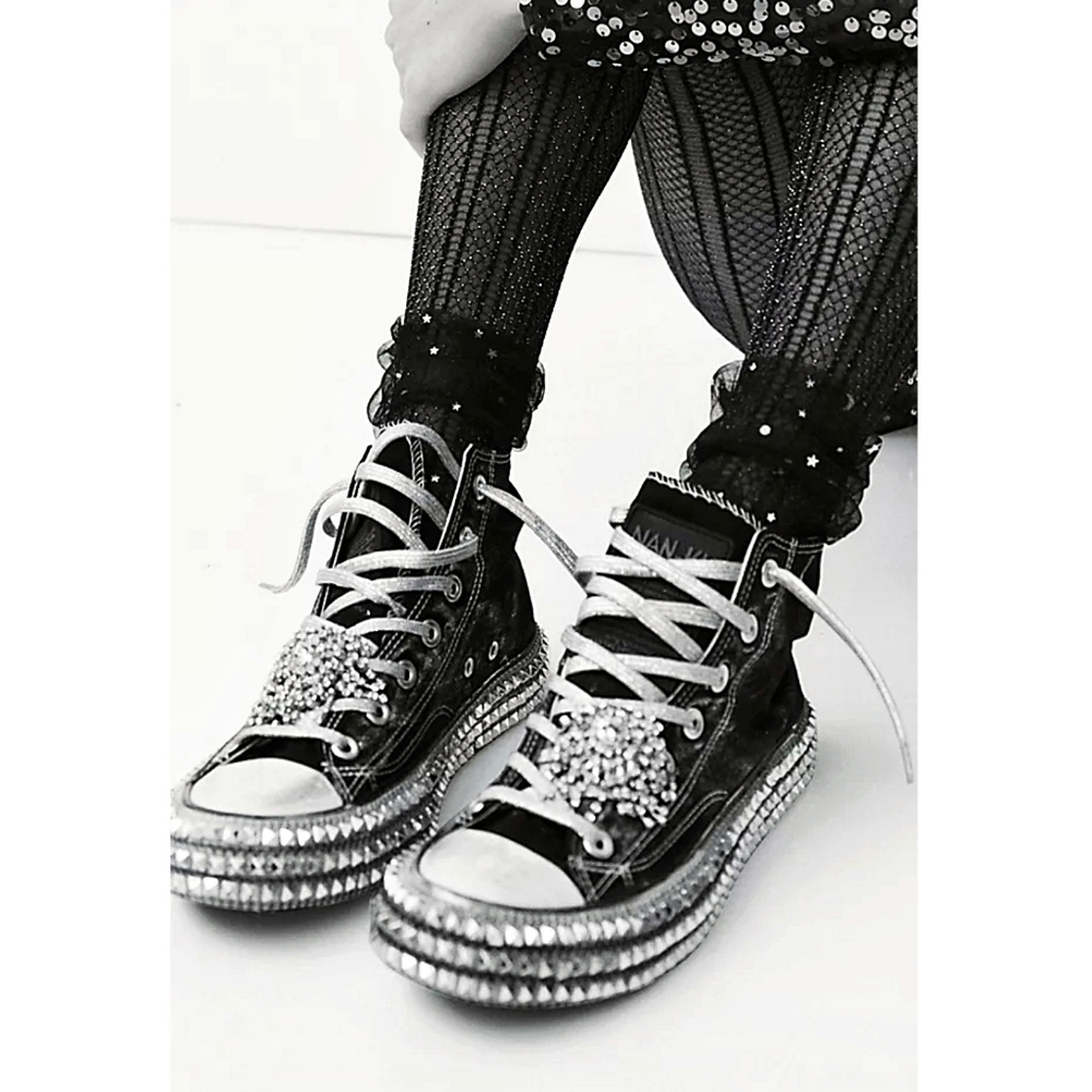 Free People Nun Khu High-Top Studded Spiked High Top Sneakers